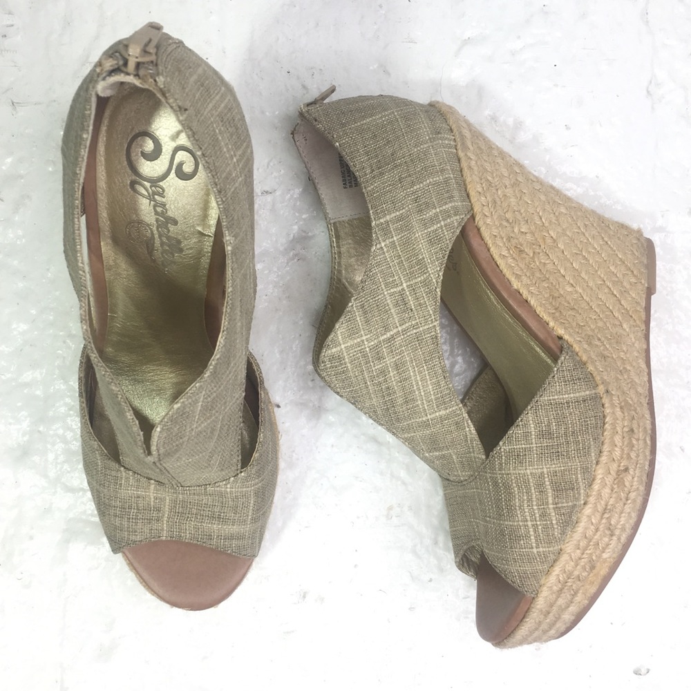Seychelles Khaki Zip Back Espadrilles